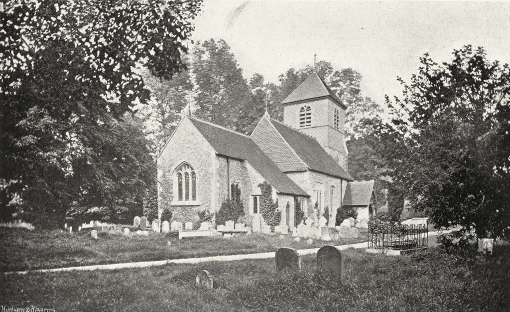 OXON. Mapledurham Church 1897 old antique vintage print picture